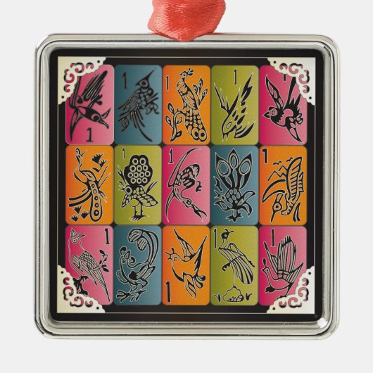 Ornement Métallique Mah Jongg One Bams (Devant)