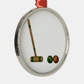 Ornement Métallique Maillet et boules de croquet (Droite)