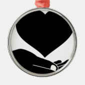 Ornement Métallique Main affectueuse (Devant)