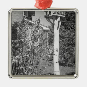 Ornement Métallique Maison d'oiseau dans le jardin