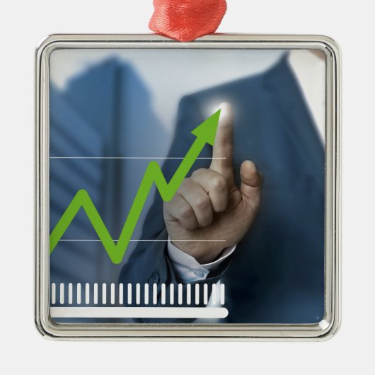 Ornement Métallique Man showing stock price touchscreen concept (Devant)
