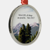 Ornement Métallique Marc 10:27 Avec Dieu, tout est possible. (Droite)