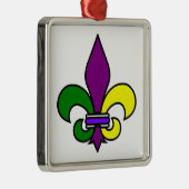 Ornement Métallique Mardi Gras - Fleur de Lis - SRF (Droite)