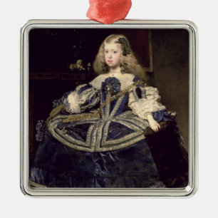Ornement Métallique Margarita d'Infanta dans le bleu, 1659