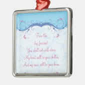 Ornement Métallique Mariage Argent Love Ornament (Gauche)
