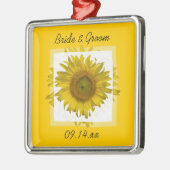 Ornement Métallique Mariage de tournesol jaune (Gauche)