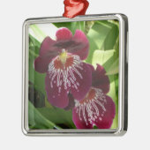 Ornement Métallique Maroon Orchids II (Gauche)