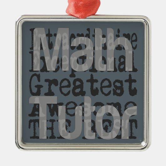 Ornement Métallique Math Tutor Extraordinaire (Devant)
