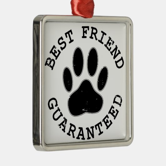 Ornement Métallique Meilleur Ami Garanti De Chien En Perte (Droite)