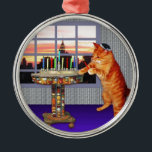 Ornement Métallique menorah cat.jpg<br><div class="desc">Pas simplement pour Chanukah plus - ce joli gingembre allume les bougies parce qu'un grand miracle s'est produit ici !</div>