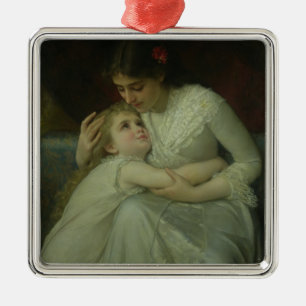 Ornement Métallique Mère et enfant (huile sur la toile)