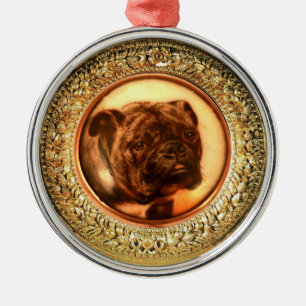 Ornement Métallique MINIATURE PORTRAITS DE CHIEN Bulldog