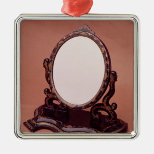Ornement Métallique miroir Jeune-peint de papier-pierre, c.1890