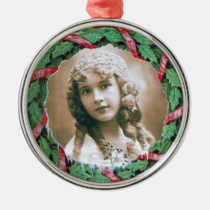 ORNEMENT MÉTALLIQUE MODÈLE PHOTO DE LA COURONNE DE NOËL