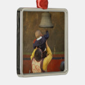 Ornement Métallique Moine bouddhiste tibétain levant un garçon pour so (Droite)