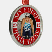 Ornement Métallique Mon premier triathlon - 2012 (Droite)