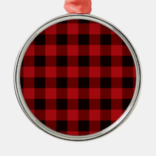 Ornement Métallique Motif classique rouge et noir