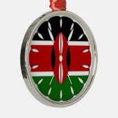 Ornement Métallique Motif kenyan rond : un symbole national (Droite)