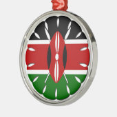 Ornement Métallique Motif kenyan rond : un symbole national (Gauche)