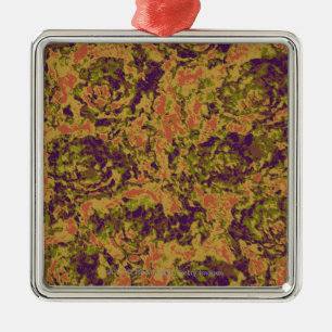 Ornement Métallique Motif vibrant de camouflage de fleur