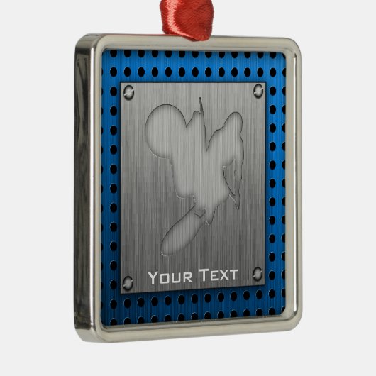 Ornement Métallique Motocross ; Métal-regard balayé (Droite)