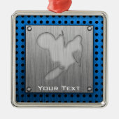 Ornement Métallique Motocross ; Métal-regard balayé (Devant)