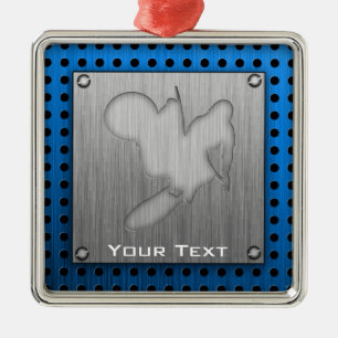 Ornement Métallique Motocross ; Métal-regard balayé