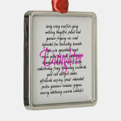 Ornement Métallique Mots pour fille (Droite)