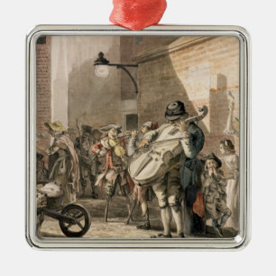 Ornement Métallique Musiciens ambulants jouant dans une partie pauvre