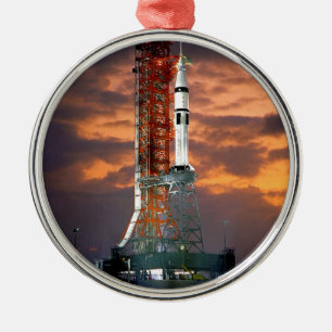 Ornement Métallique NASA Apollo Soyuz Launch Vehicle Sunrise Launchpad