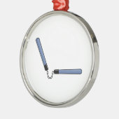 Ornement Métallique Ninja Nunchucks (Gauche)