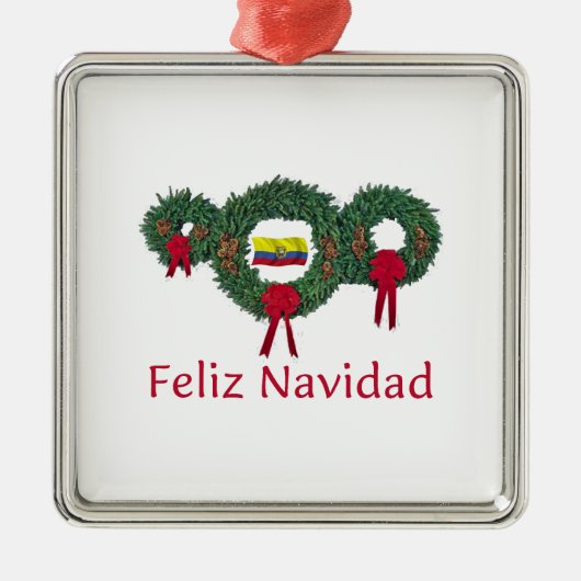 Ornement Métallique Noël 2 de l'Equateur (Devant)