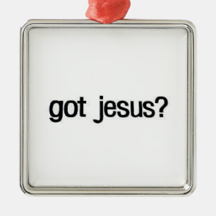 Ornement Métallique Noël a obtenu le Jésus-Christ soutenu encore