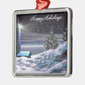 Ornement Métallique Noël de phare (Gauche)