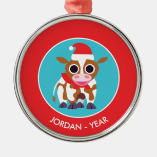 Ornement Métallique Noël Reba la vache