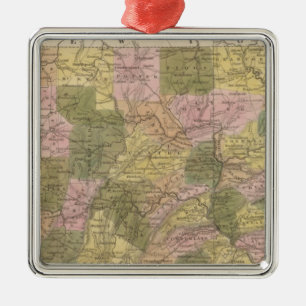 Ornement Métallique Nouvelle carte de la Pennsylvanie