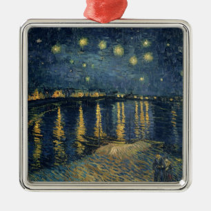 Ornement Métallique Nuit étoilée de Vincent van Gogh   au-dessus du