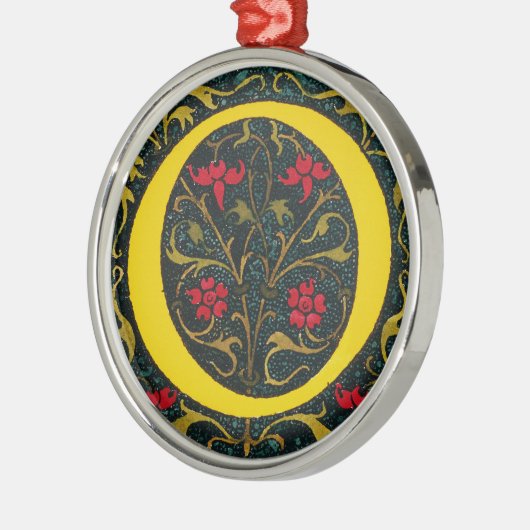 ORNEMENT MÉTALLIQUE O INITIAL, 1520. (Gauche)