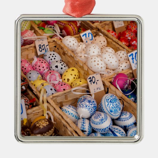 Ornement Métallique Oeufs de Tchèque pâques (Devant)