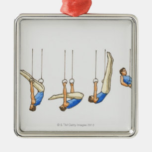 Ornement Métallique Ordre des illustrations montrant le gymnaste