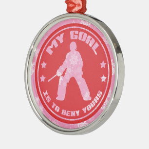 Ornement Métallique Organisation de vacances de gala de hockey sur gaz