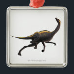 Ornement Métallique Ornithomimus<br><div class="desc">Fonctionnement de dinosaure d'Ornithomimus, illustration d'ordinateur. Ornithomimus (signification "oiseau-imitatrice ") était un agile, autruche-comme l'omnivore, environ 1.8-2.4 mètre de grand. On pense que cela alimenterait sur de petits animaux, insectes, oeufs, fruit et feuille. Il a vécu il y a 76-65 millions d'ans, vers la fin de la période crétacée. La...</div>