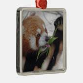 Ornement Métallique panda rouge impression animale mignon (Droite)