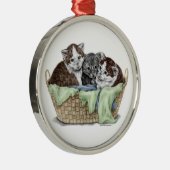 Ornement Métallique Panier de chatons (Droite)