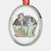 Ornement Métallique Panier de chatons (Gauche)
