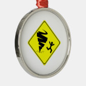 Ornement Métallique Panneau d'avertissement de tornade (Droite)