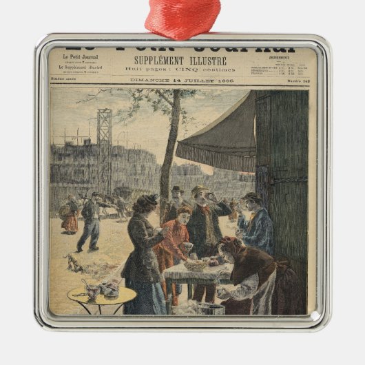 Ornement Métallique Paris à six heures pendant le matin (Devant)