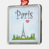 Ornement Métallique Paris avec la Tour Eiffel (Gauche)