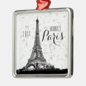 Ornement Métallique Paris Eiffel Tower Ajouter Votre Nom (Gauche)