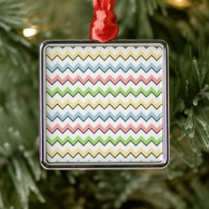 Ornement Métallique Pastel Chevron-Drop Shadow par Shirley Taylor